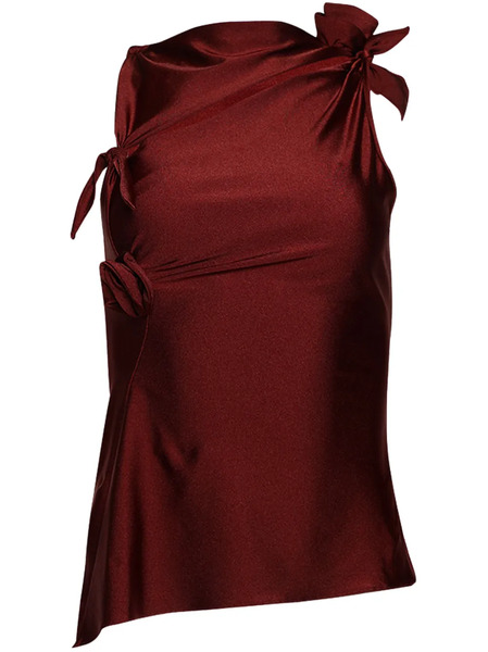  Coperni Asymmetric Flower Top - Red 