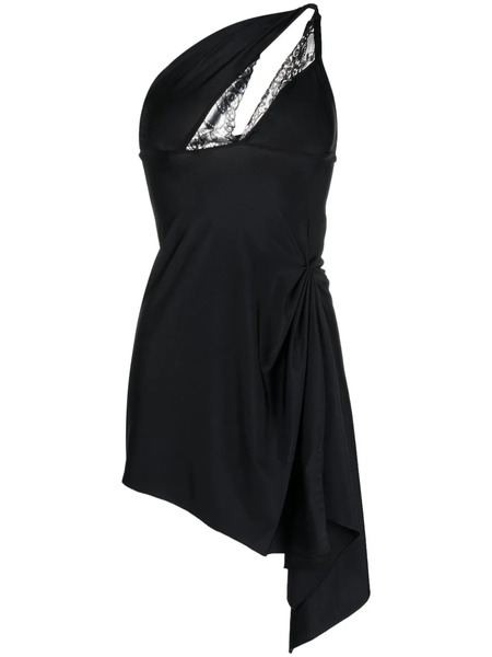  Coperni Asymmetric Mini Dress - Black 