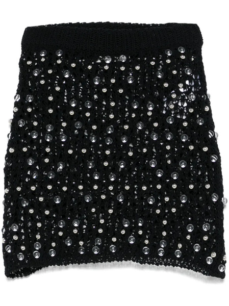  Coperni Beaded Knitted Mini Skirt - Black 