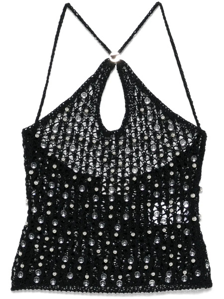  Coperni Beaded Knitted Top - Black 
