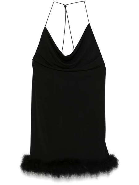  Coperni Boa Mini Dress - Black 