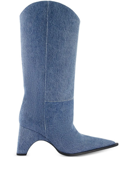  Coperni Bridge Arched-block Cowboy Boots - Blue 