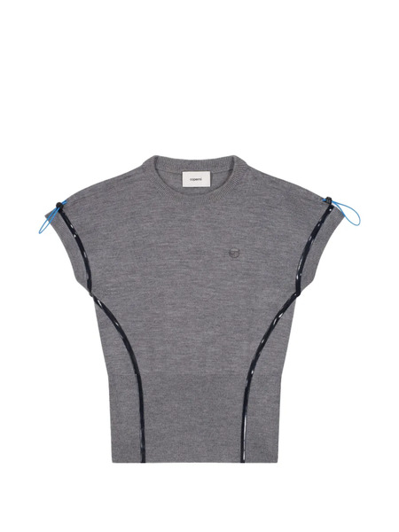  Coperni Cap-sleeves T-shirt - Grey 