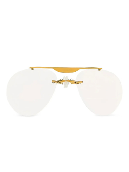  Coperni Clip-on Pilot-frame Sunglasses - Gold 