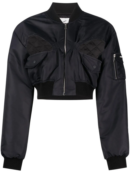  Coperni Cropped Bomber Jacket - Black 