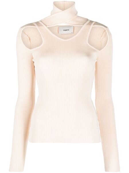  Coperni Cut-out Ribbed Sweater - Neutrals 
