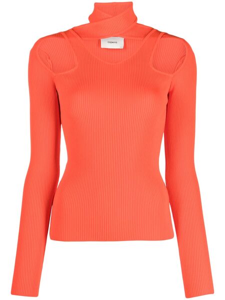  Coperni Cut-out Ribbed Sweater - Red 