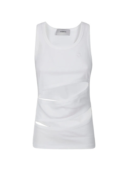  Coperni Cut-out Spiral Top - White 