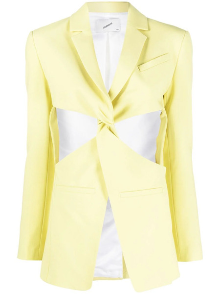  Coperni Cut-out Twisted Blazer - Yellow 