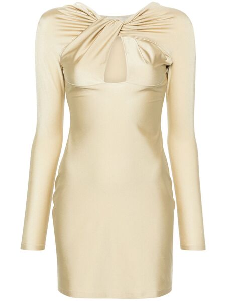  Coperni Cut-out Twisted Mini Dress - Neutrals 