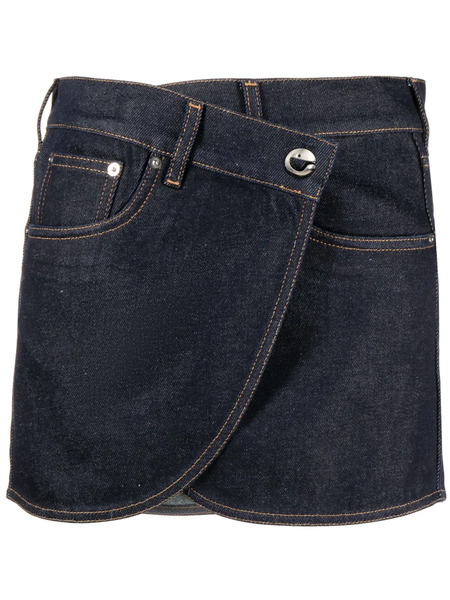  Coperni Denim Wrap Miniskirt - Blue 