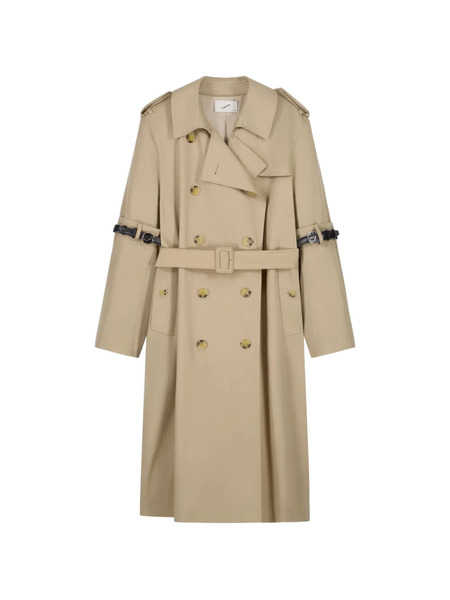  Coperni Double-breasted Belted Coat - Neutrals 