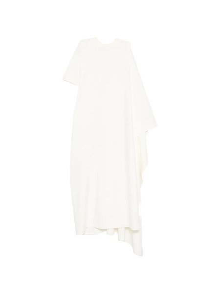  Coperni Draped Asymmetric T-shirt Dress - Neutrals 