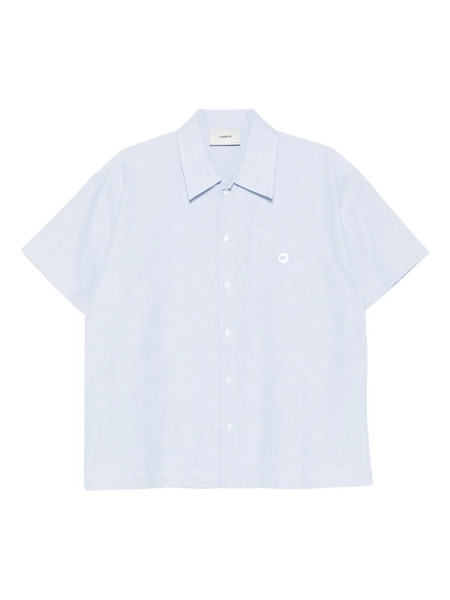  Coperni Embroidered-logo Short-sleeve Shirt - Blue 