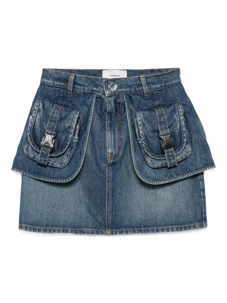 Coperni Flap-pockets Denim Skirt - Blue 