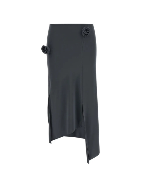  Coperni Flower Slit Mid Skirt - Grey 