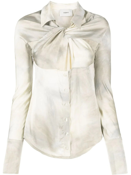  Coperni Gradient-effect Twist-detail Shirt - Neutrals 
