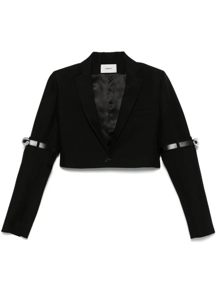  Coperni Hybrid Cropped Blazer - Black 