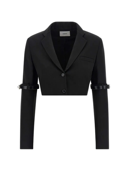  Coperni Hybrid Cropped Blazer - Black 