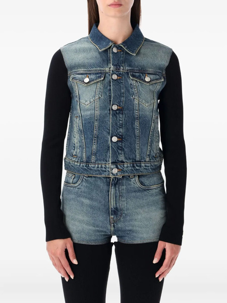  Coperni Hybrid Denim-knit Jacket - Blue 