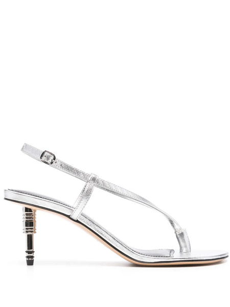  Coperni Jack 70mm Leather Sandals - Silver 