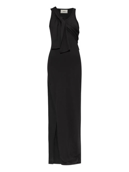  Coperni Knot-detail Side-split Maxi Dress - Black 