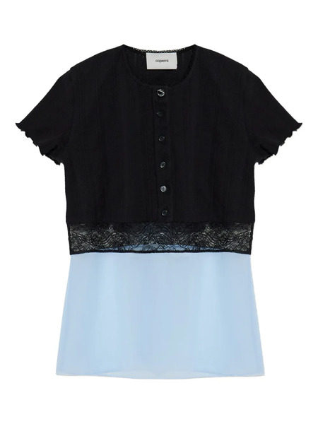  Coperni Lace-panelled Blouse - Black 