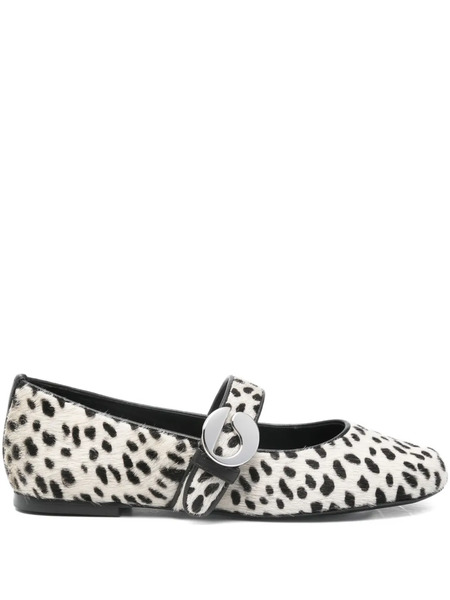 Coperni Leather Ballet Flats - White And Black 