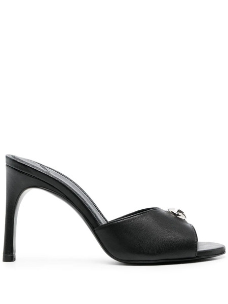  Coperni Leather Logo-plaque Sandals - Black 