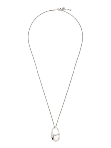  Coperni Locket Brass Necklace - Silver 