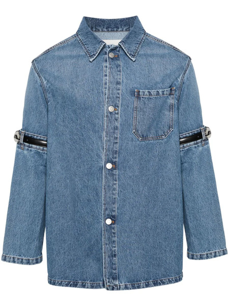  Coperni Logo-buckle Denim Jacket - Blue 