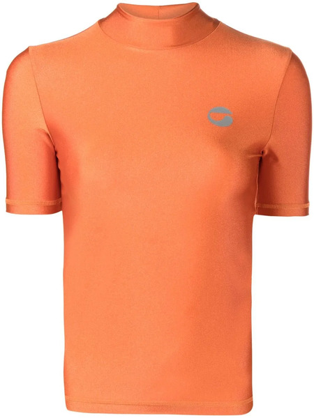  Coperni Logo-print Mock-neck T-shirt - Orange 