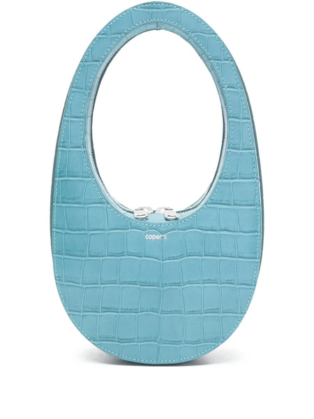  Coperni Mini Croc-effect Zip Tote Bag - Blue 