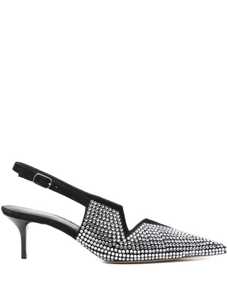  Coperni 60mm Crystal-embellished Slingback Pumps - Black 