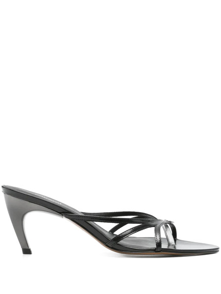  Coperni 80mm Leather Heeled Sandals - Black 