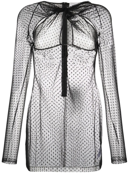  Coperni Point-d'esprit Mesh Nightdress - Black 