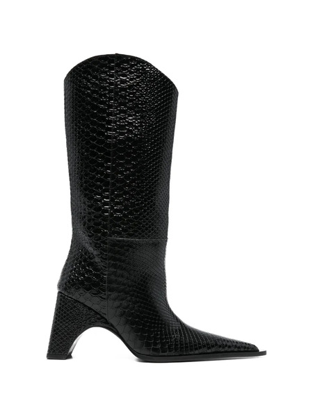  Coperni Python-embossed Cowboy Boots - Black 
