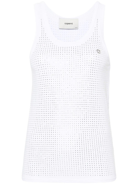  Coperni Rhinestone-embellished Top - White 