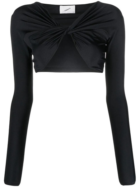  Coperni Ruched Cut-out Top - Black 