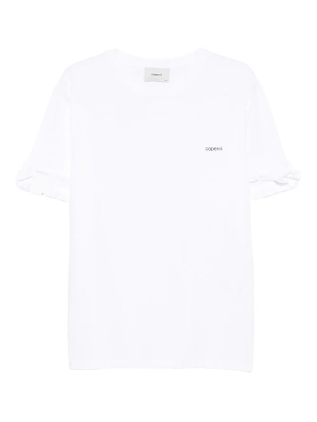  Coperni Ruffle-sleeve T-shirt - White 