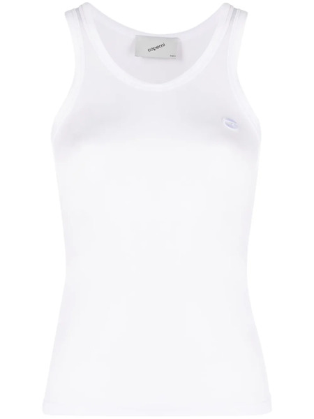 Coperni Semi-sheer Racerback Top - White 