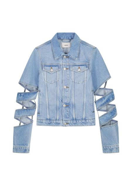  Coperni Spiral Denim Jacket - Blue 