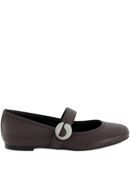 Coperni Strap C-shape Buckle Ballet Flats - Brown 