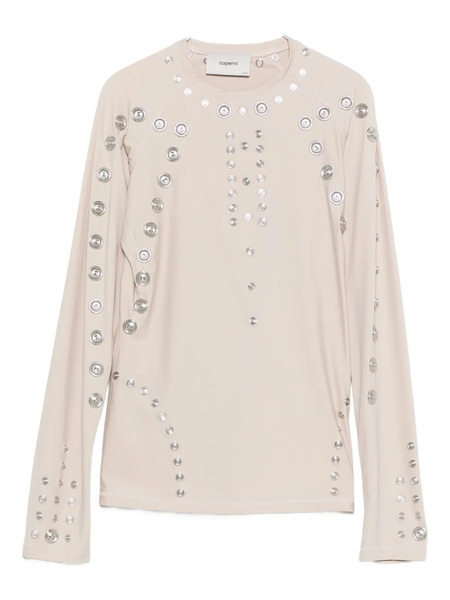  Coperni Stud-embellished T-shirt - Neutrals 