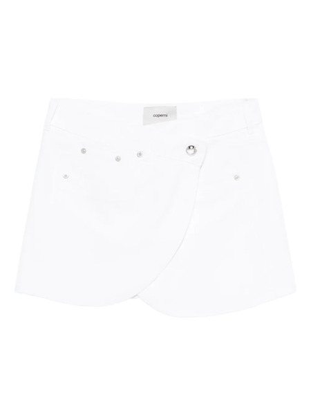  Coperni Studded Overlap Mini Skirt - White 