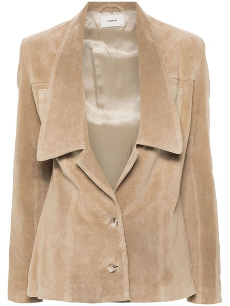  Coperni Suede Single-breasted Jacket - Neutrals 