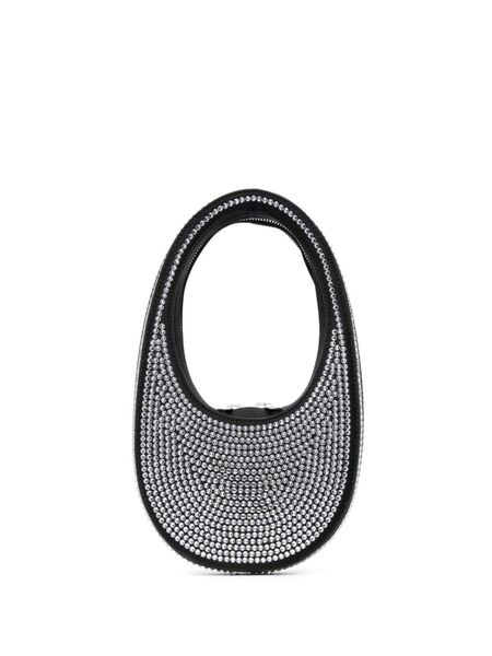  Coperni Swipe Rhinestone-embellished Mini Bag - Black 
