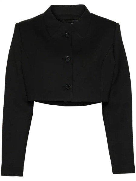  Coperni Twill Cropped Jacket - Black 