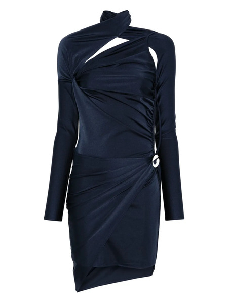  Coperni Twisted Asymmetric Mini Dress - Blue 