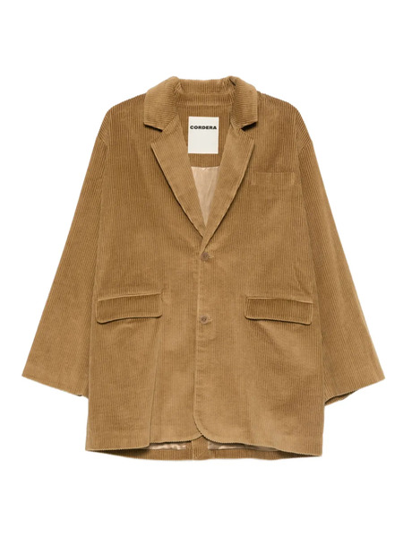  Cordera Corduroy Single-breasted Blazer - Brown 